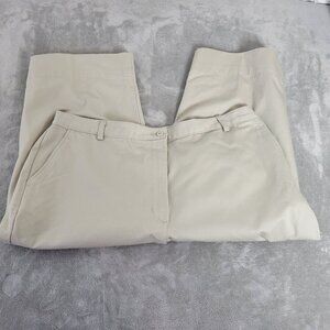 Cabin Creek Womens Pants 20W Plus Capri Beige Cotton Zip Fly Pockets CAP27E